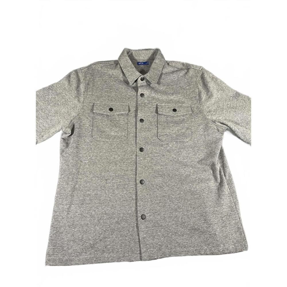 Apt 9 (Shacket) Men's XXL Snap Button Gray Shirt Jacket NWT